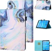 Voor Lenovo Tab FHD M10 Plus X606F Gekleurde Tekening Stiksels Horizontale Flip Leren Case met Houder & Kaartsleuf & Slaap / Wekfunctie (Drijfzand)