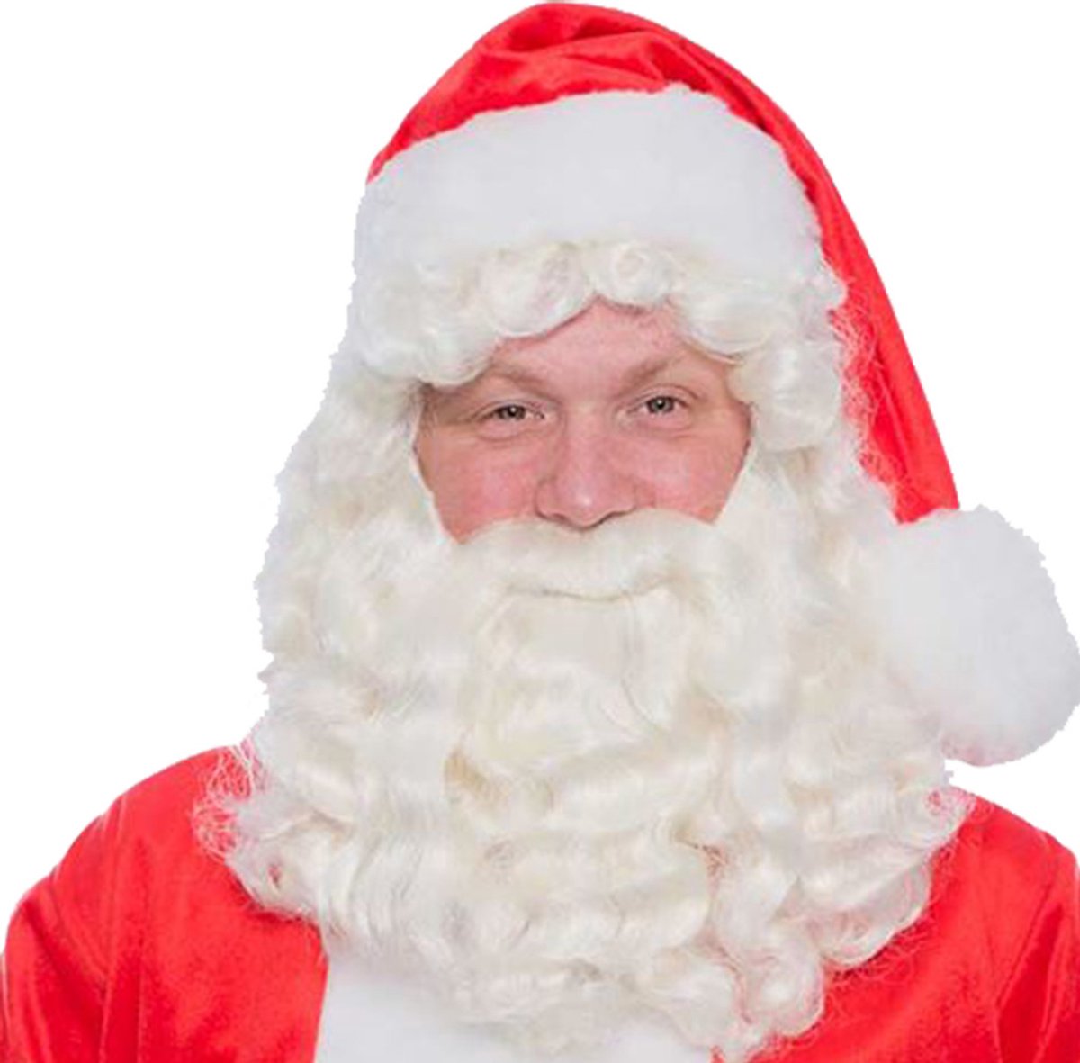 Witbaard Gezichthaarset Kerstman Wit 2-delig