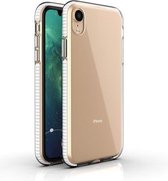 Voor iPhone XR TPU tweekleurige schokbestendige beschermhoes (wit)