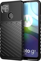 Voor Motorola Moto G9 Power Thunderbolt schokbestendige TPU beschermende zachte hoes (zwart)