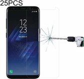 25 STKS Voor Galaxy S8 Plus / G955 0.26mm 9H Oppervlaktehardheid 3D Explosieveilig Niet-volledige rand Lijmscherm Gebogen Behuizing Vriendelijk Gehard glasfilm (transparant)