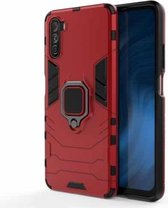 Voor Huawei Maimang 9 PC + TPU Anti-val beschermhoes met magnetische ringhouder (rood)