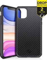 ITskins Hybrid fusion cover voor Apple iPhone 11 - Level 2 bescherming - Carbon