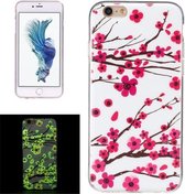Voor iPhone 6 Plus & 6s Plus Noctilucent Plum Pattern IMD Vakmanschap Zachte TPU Cover Case