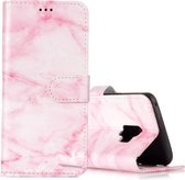 Voor Galaxy S9 roze marmeren patroon horizontaal flip lederen tas met houder & kaartsleuven en portemonnee