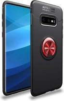 Schokbestendig TPU-hoesje voor Galaxy S10e, met houder (zwart rood)