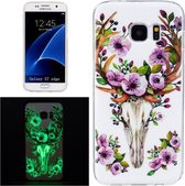 Voor Galaxy S7 Edge / G935 Noctilucent Sika Deer Pattern IMD Vakmanschap Zachte TPU Beschermhoes