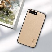 MOFI antislip pc + TPU + stoffen hoes voor iPhone 8 Plus & 7 Plus (goud)