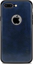 MOFI schokbestendige pc + TPU + PU lederen beschermende achterkant van de behuizing voor iPhone 8 Plus (blauw)
