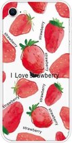 Voor iPhone 6 / 6s patroon TPU beschermhoes (Love Strawberry)
