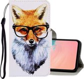 Voor Galaxy A71 3D Gekleurde Tekening Horizontale Flip PU Leren Case met Houder & Kaartsleuven & Portemonnee (Vos)