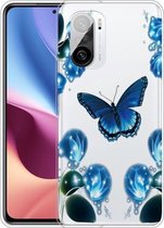 Voor Xiaomi Redmi K40 / K40 Pro schokbestendig geverfd transparant TPU beschermhoes (droomvlinder)