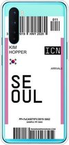 Voor OnePlus Nord Boarding Card Series Pattern TPU beschermhoes (Flag Seoul)