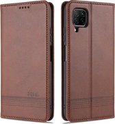 Voor Huawei P40 Lite / nova 6 SE AZNS Magnetische Kalf Textuur Horizontale Flip Lederen Case met Kaartsleuven & Houder & Portemonnee (Donkerbruin)