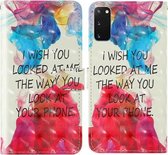 Voor Samsung Galaxy S20 3D schilderij Gekleurde tekening patroon Horizontaal Flip TPU + PU lederen tas met houder & kaartsleuven & portemonnee & lanyard (Engels alfabet)