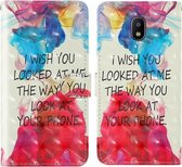 Voor Samsung Galaxy J3 2017 3D-schilderij Gekleurde tekening Patroon Horizontaal Flip TPU + PU lederen tas met houder & kaartsleuven & portemonnee & lanyard (Engels alfabet)