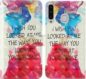 Voor Samsung Galaxy A20 & A30 3D-schilderij Gekleurd tekeningpatroon Horizontaal Flip TPU + PU-lederen hoes met houder & kaartsleuven & portemonnee & lanyard (Engels alfabet)