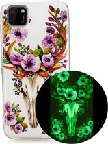 Voor Huawei Y5p Luminous TPU mobiele telefoon beschermhoes (Flower Deer)