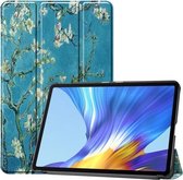 Voor Huawei Honor V6 / MatePad 10.4 inch Universeel Geschilderd Patroon Horizontale Flip Tablet PC Leren Case met Tri-fold Beugel & Slaap / Wakker worden (Abrikozenbloesem)