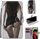 Voor Huawei P smart + 2019 / Enjoy 9s Gekleurde Tekening Cross Textuur Horizontale Flip PU Lederen Case met Houder & Kaartsleuven & Portemonnee & Lanyard (Upskirt)