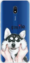 Voor Xiaomi Redmi 8A Gekleurd tekeningpatroon Zeer transparant TPU-beschermhoes (Pinch Dog)