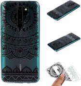 Voor Xiaomi Redmi Note 8 Pro gekleurd tekeningpatroon zeer transparant TPU beschermhoes (zwarte zijde)