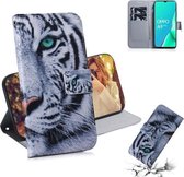 Voor OPPO A11x / A11 / A5 (2020) / A9 (2020) Gekleurde tekening Horizontale flip lederen tas, met houder & kaartsleuven en portemonnee (tijger)