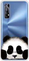 Voor OPPO Realme 7 Gekleurde tekening Clear TPU Cover Beschermende hoesjes (Hug Face Bear)