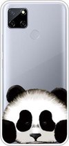 Voor OPPO Realme C12 Gekleurde tekening Clear TPU Cover Beschermhoesjes (Hug Face Bear)