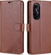 Voor Huawei nova 8 5G AZNS Schapenvacht Textuur Horizontale Flip Leren Case met Houder & Kaartsleuven & Portemonnee (Zwart)