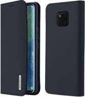 DUX DUCIS WISH-serie TPU + PU + lederen hoes voor Huawei Mate 20 Pro, met kaartsleuven en portemonnee (blauw)