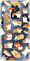 Voor Xiaomi Redmi 10X 4G / Redmi Note 9 schokbestendig geverfd TPU beschermhoes (Corgis)