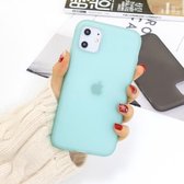 Voor iPhone 11 1,5 mm vloeibare emulsie doorschijnende TPU-hoes (mintgroen)