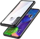 Voor Galaxy A21 transparante pc + TPU volledige dekking schokbestendige beschermhoes (zwart)