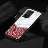 Voor Galaxy S20 Ultra Marble Pattern Soft TPU beschermhoes (Colorblock)