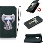 Voor Huawei Mate 20 3D Schilderen Horizontale Flip Leren Case met Houder & Kaartsleuf & Lanyard (Olifant)