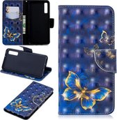 3D Gekleurde Tekening Patroon Horizontale Flip Leren Case voor Samsung Galaxy A7 & A750, met Houder & Kaartsleuven & Portemonnee (Vlinder)