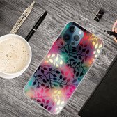 Schokbestendig geverfd transparant TPU-beschermhoesje voor iPhone 12 Pro Max (fluorescerende takken)