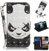 3D Schilderen Patroon Gekleurde Tekening Horizontale Flip Leren Case met Houder & Kaartsleuven & Portemonnee Voor Sony Xperia L3 (Angry Bear)