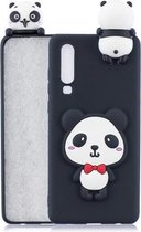 Voor Huawei P30 3D Cartoon Pattern Shockproof TPU beschermhoes (Red Bow Panda)