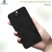 PINWUYO schokbestendige waterdichte volledige dekking TPU + PU-doek + schokbestendige katoenen beschermhoes voor Sony Xperia 10 Plus / XA3 Ultra (zwart)