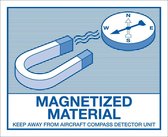 Verpakkingetiket 'Magnetische materialen' folie 275 x 225 mm