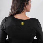 Body & Fit Perfection Stretch Cropped Top - Sportshirt Dames - Lange mouwen - Maat: L - Zwart