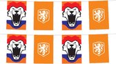 2 x morceaux de lignes de drapeau orange KNVB 3 mètres - décoration supporters orange des Nederland