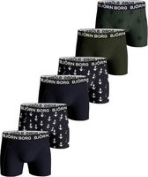 Björn Borg 6-pack boxershorts - groen/blauw