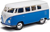 Welly Volkswagen Bus 1963 T1 - schaal 1:32 - Blauw/Wit