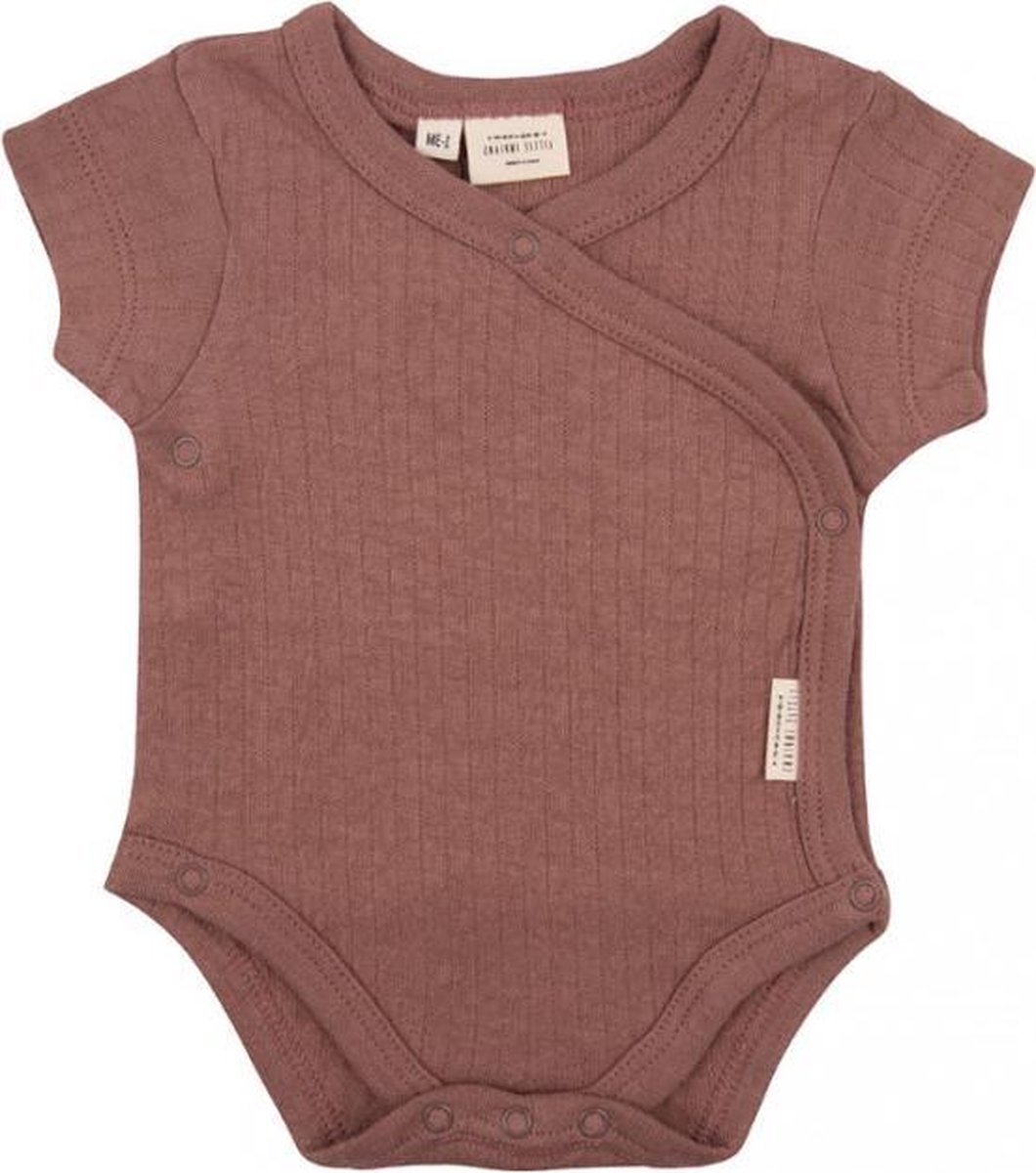 Little Indians Rib Romper Korte Mouw Burlwood 1-3 Mnd