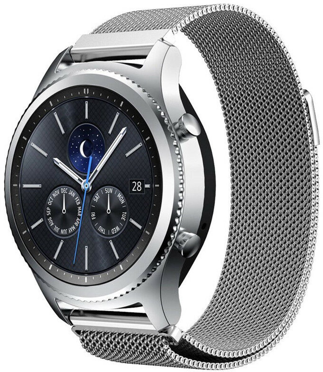 Geschikt voor Samsung Gear S3 Milanese band - zilver - 46mm