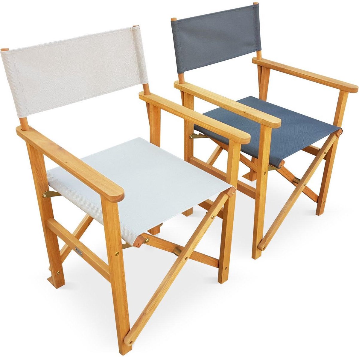 Set van 2 regisseurstoelen, opvouwbaar, met armleuningen, BANDERAS, van FSC eucalyptus... |