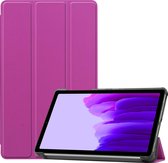 Case2go - Hoes voor de Samsung Galaxy Tab A7 Lite (2021) - Tri-Fold Book Case - Paars